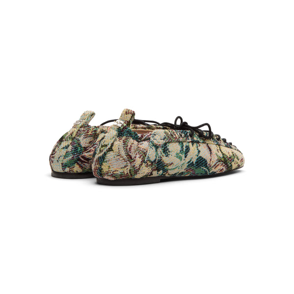 S.b. Concept GANNI Lace Up Ballerina Tapestry Jadeite