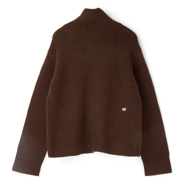 s.b. concept GANNI Open Back Pullover Sweater Shaved Chocolate