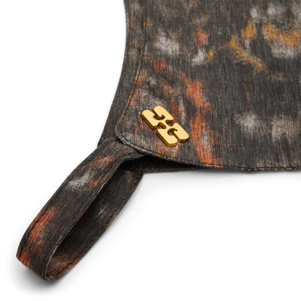 S.b. Concept GANNI Printed Stretch Cotton Bonnet Phantom