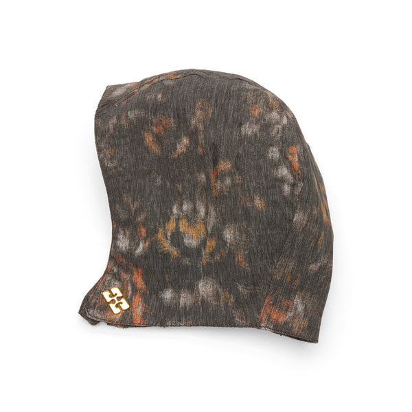 s.b. concept GANNI Printed Stretch Cotton Bonnet Phantom