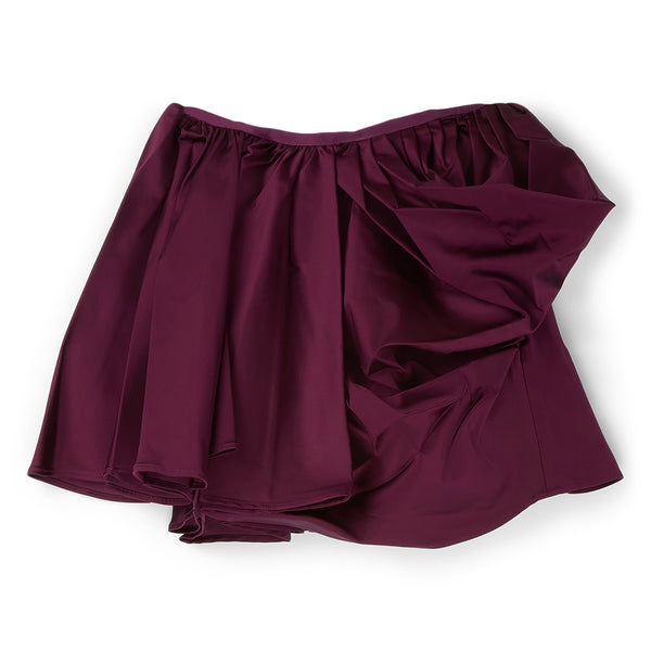 s.b. concept GANNI Satin Draped Mini Skirt Mauve Wine