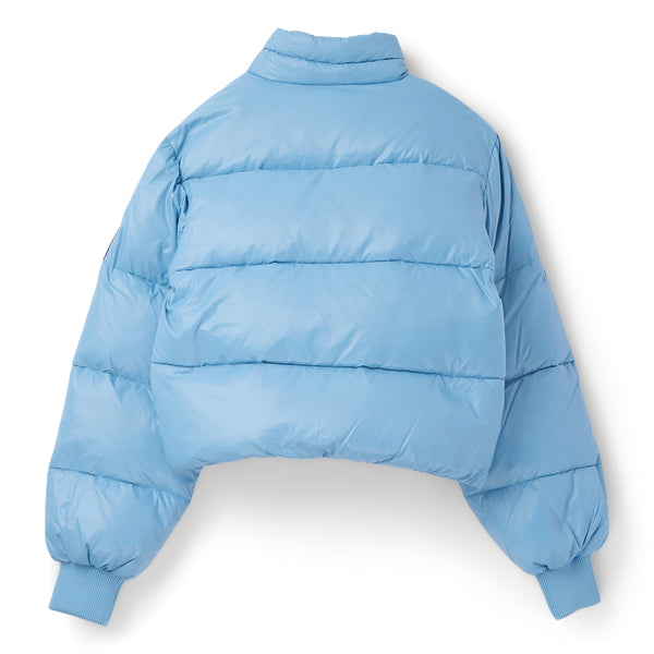 S.b. Concept GANNI Shiny Nylon Short Puffer Jacket Blissful Blue
