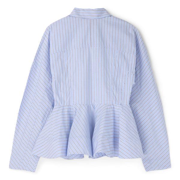 S.b. Concept GANNI Stripe Peplum Shirt Lavender Lustre