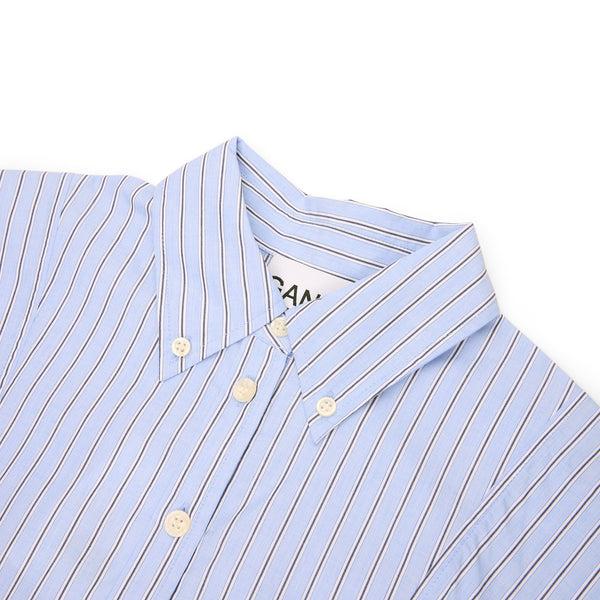 S.b. Concept GANNI Stripe Peplum Shirt Lavender Lustre