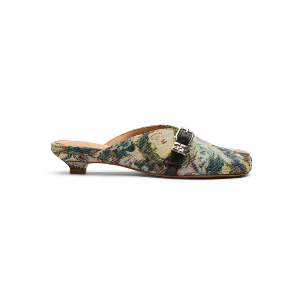 s.b. concept GANNI Sue Heeled Mules Tapestry Jadeite