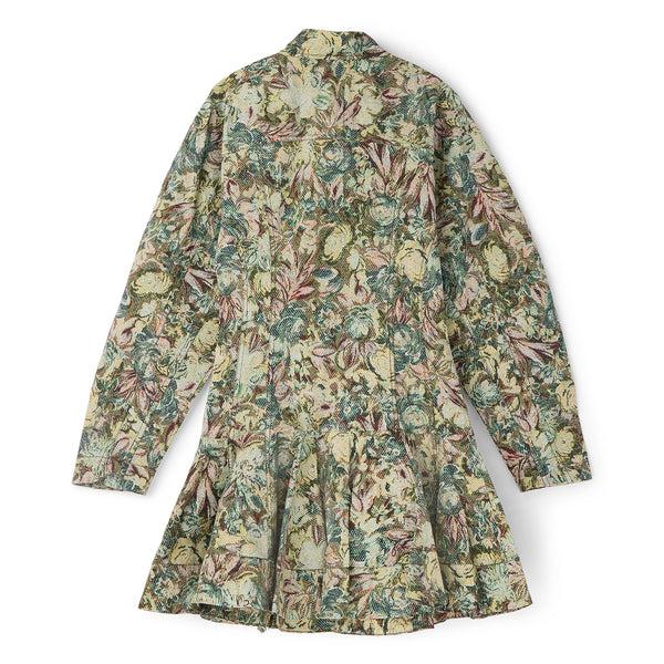 S.b. Concept GANNI Tapestry Floral Shirt Dress Jadeite
