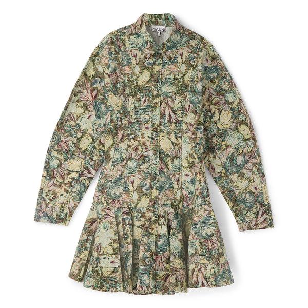 s.b. concept GANNI Tapestry Floral Shirt Dress Jadeite