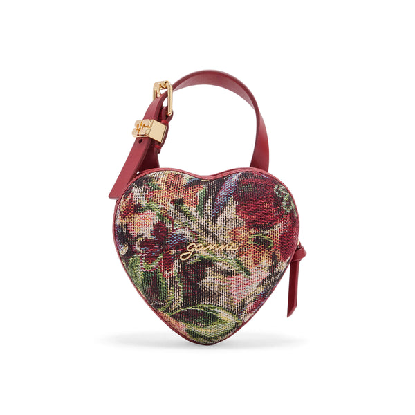 s.b. concept GANNI Tapestry Nano Heart Bag Tawny Port