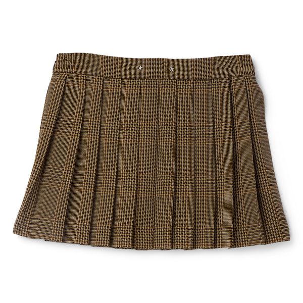 S.b. Concept Golden Goose Wool Pleated Mini Skirt Brown · Beige