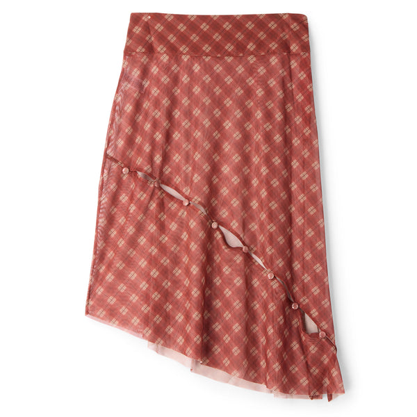 s.b. concept House of Sunny Retro Check Mesh Skirt Multi