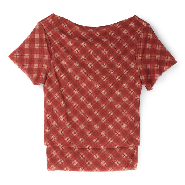 S.b. Concept House Of Sunny Retro Check Mesh Top Multi