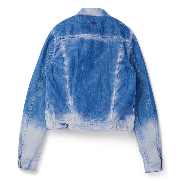 S.b. Concept MARNI Flocked Denim Trucker Jacket Iris Blue