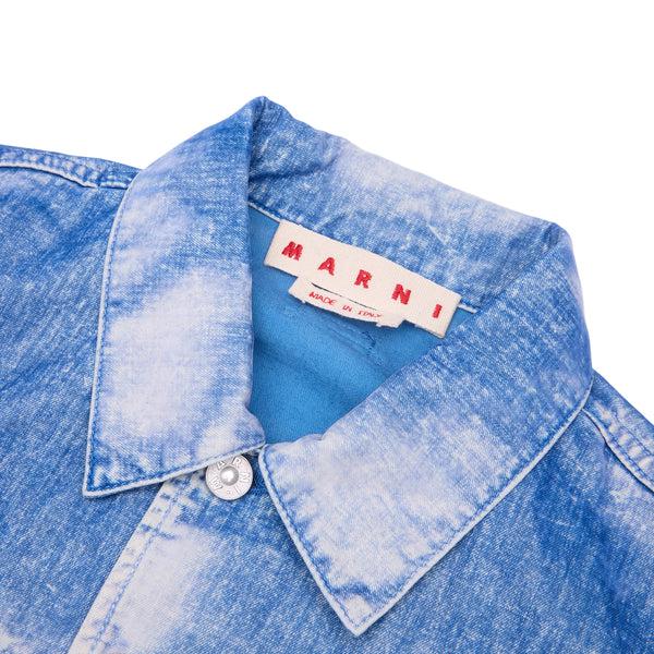 S.b. Concept MARNI Flocked Denim Trucker Jacket Iris Blue