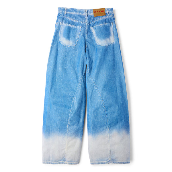 S.b. Concept MARNI Flocked Denim Twist Jeans Iris Blue
