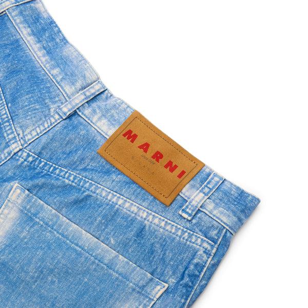 S.b. Concept MARNI Flocked Denim Twist Jeans Iris Blue