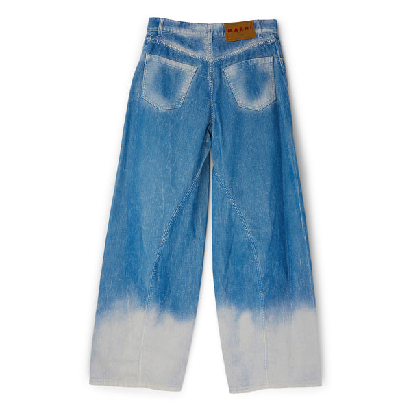 S.b. Concept MARNI Flocked Denim Twisted Jeans Iris Blue