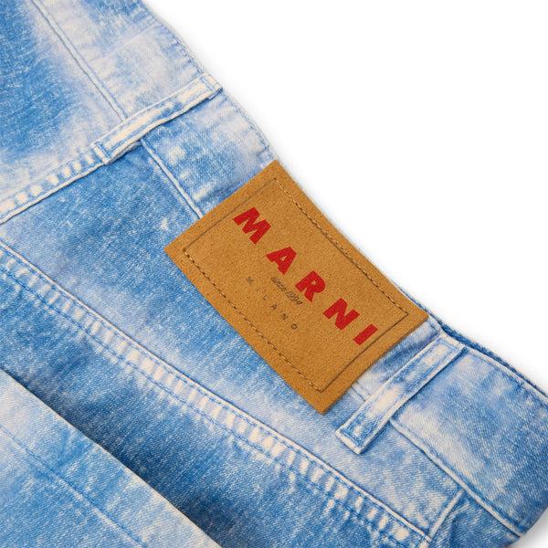 S.b. Concept MARNI Flocked Denim Twisted Jeans Iris Blue