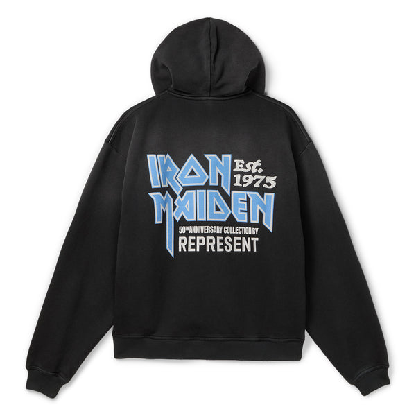 S.b. Concept REPRESENT Iron Maiden Anniversary Zip Hoodie Stained Black