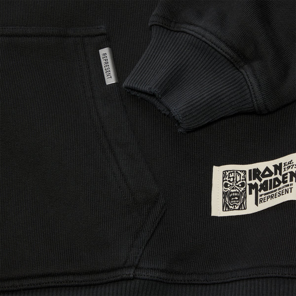 S.b. Concept REPRESENT Iron Maiden Anniversary Zip Hoodie Stained Black