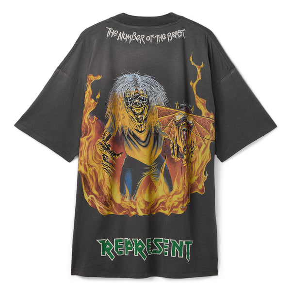 S.b. Concept REPRESENT X Iron Maiden Number Of Beast T-Shirt Sunfade Grey