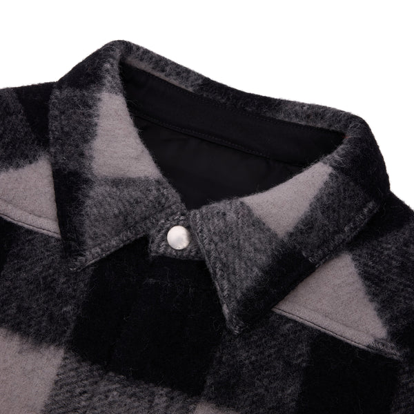 S.b. Concept Rick Owens Oversized Outershirt Black Plaid