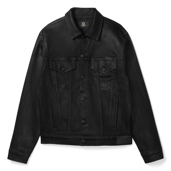 s.b. concept CNCPTS Coated Denim Jacket Black Wash