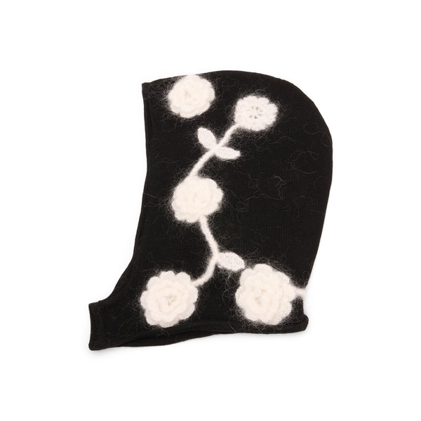 s.b. concept GANNI Bonnet Crochet Flowers Black