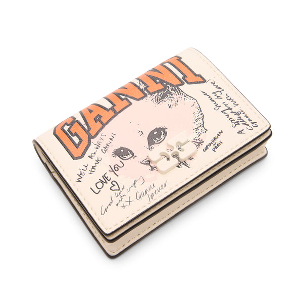 S.b. Concept GANNI Cat Card Holder With Flap Egret