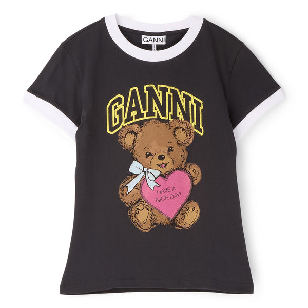 s.b. concept GANNI Cropped Teddy T-shirt Phantom