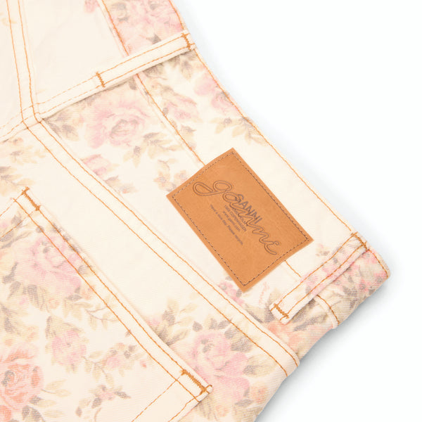 S.b. Concept GANNI Floral Printed Stary Jeans Egret