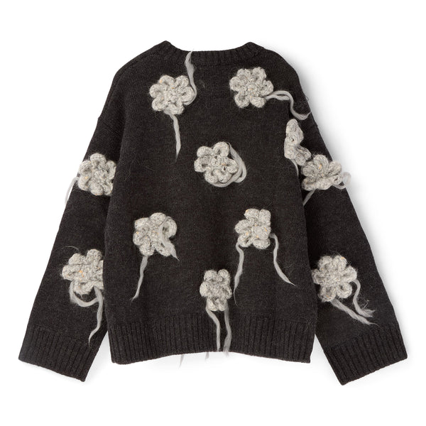 S.b. Concept GANNI Flower Crochet Sweater Phantom