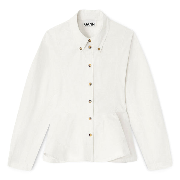 s.b. concept GANNI Peplum Shirt Egret