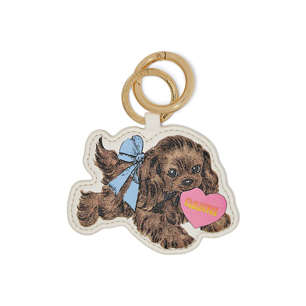 s.b. concept GANNI Puppy Keyring Tobacco Brown