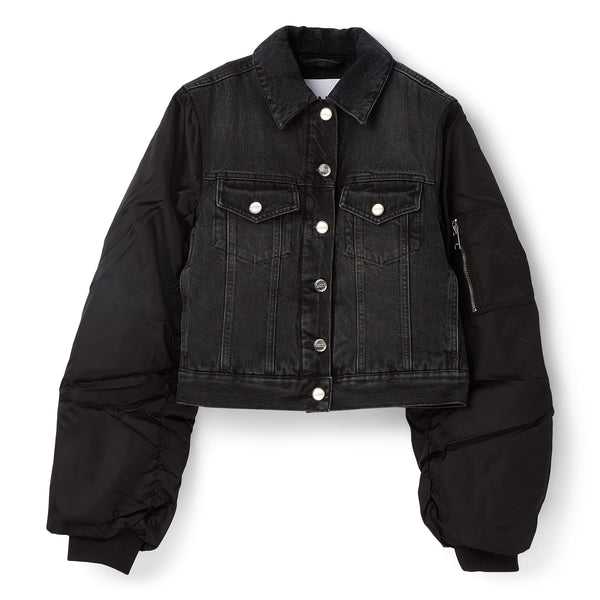 s.b. concept GANNI Rigid Denim Jacket Black Washed