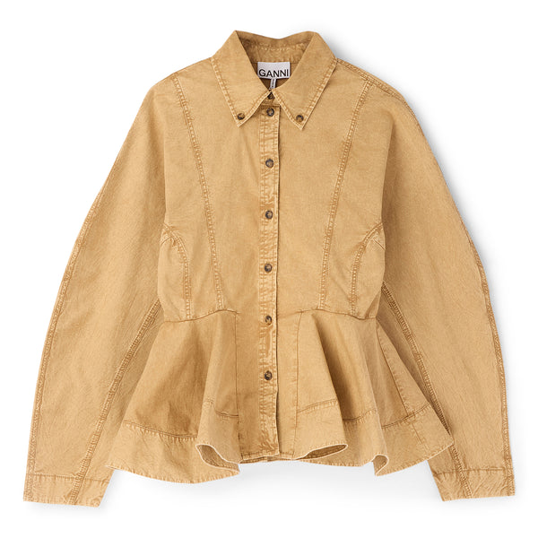 s.b. concept GANNI Washed Peplum Shirt Lark