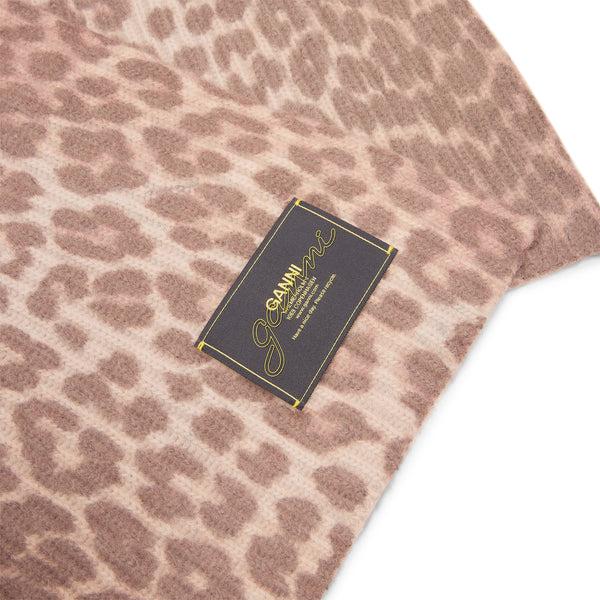S.b. Concept GANNI Wool Knit Scarf Leopard
