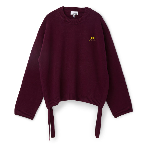 s.b. concept GANNI Wool Mix Sweater Burgundy