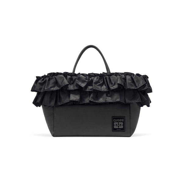 s.b. concept GANNI XXL Ruffle Totebag Black