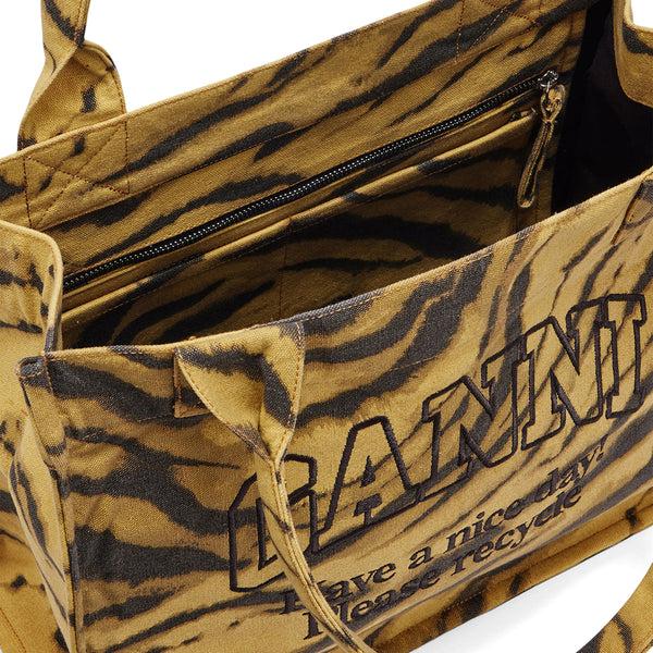 S.b. Concept GANNI Zebra Print Large Tote Khaki