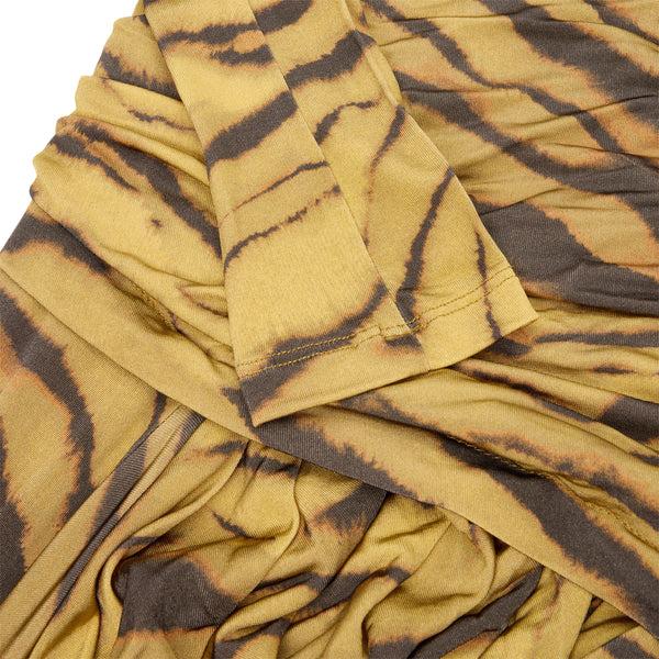 S.b. Concept GANNI Zebra Print Ruched Dress Khaki