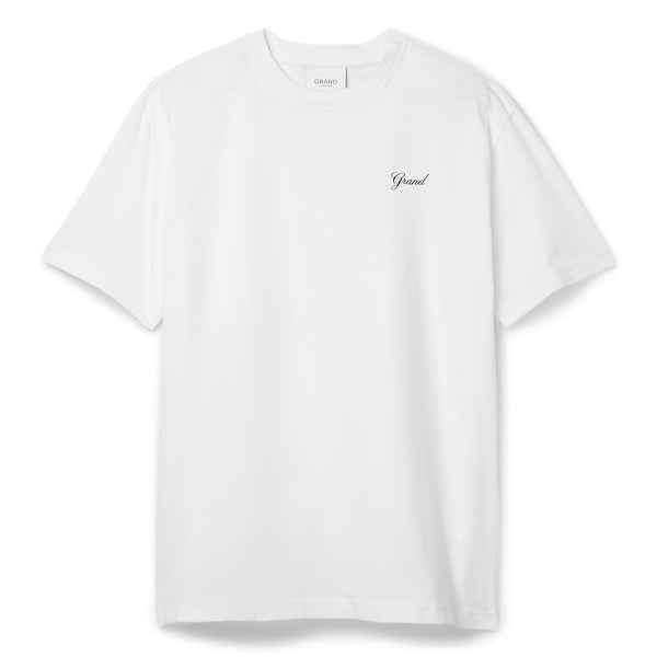 s.b. concept Grand Collection Script Tee White