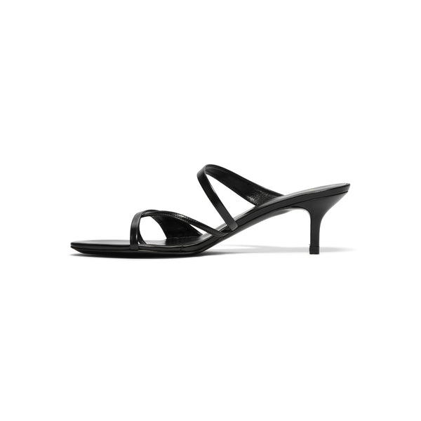S.b. Concept Jude Heath Kitten Sandal Black Leather