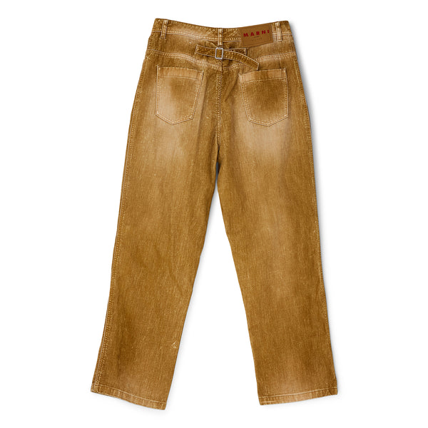 S.b. Concept MARNI Flocked Denim Trousers Beige