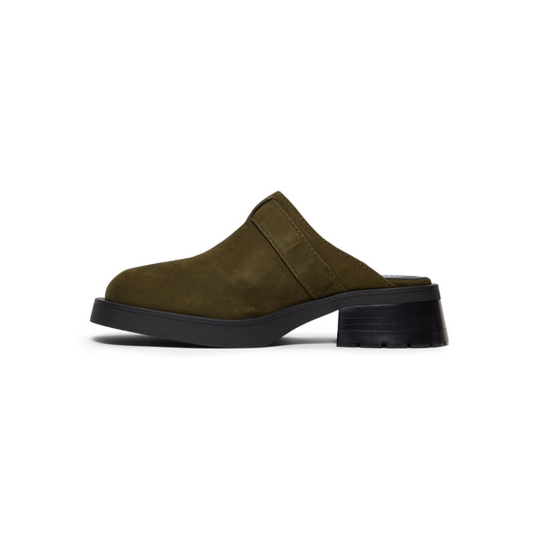 S.b. Concept Miista Aroa Kakhi Suede Mules Khaki