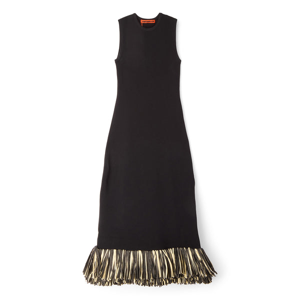 s.b. concept Simon Miller Boa Knit Raffia Dress Black