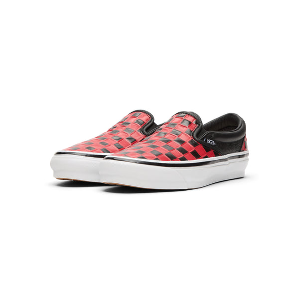 S.b. Concept Vans OTW Classic Slip-On 98 Vibram Leather Check Black · Racing Red