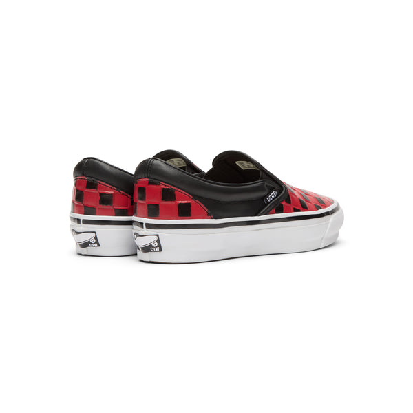 S.b. Concept Vans OTW Classic Slip-On 98 Vibram Leather Check Black · Racing Red