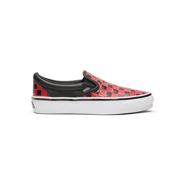 s.b. concept Vans OTW Classic Slip-On 98 Vibram Leather Check Black · Racing Red