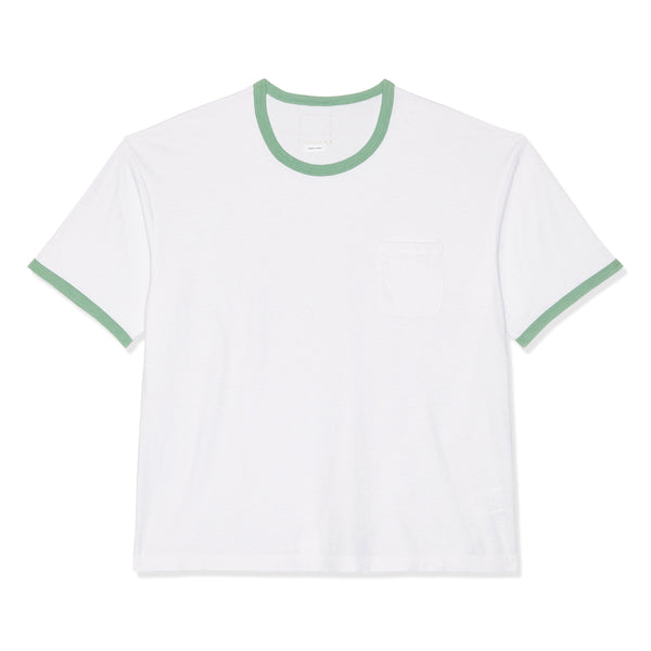 s.b. concept Visvim Amplus Ringer Short Sleeve Tee White · Light Green