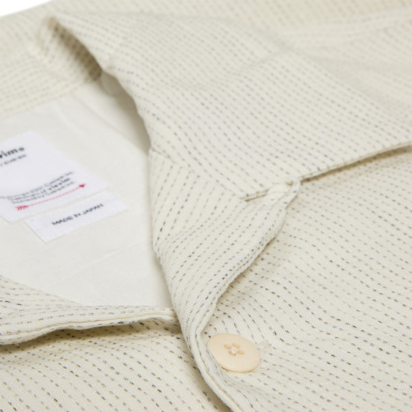 S.b. Concept Visvim Wallis Button Down Short Sleeve Shirt Off White